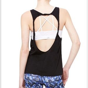 ALO Yoga Twist Tank Yoga Top in Black